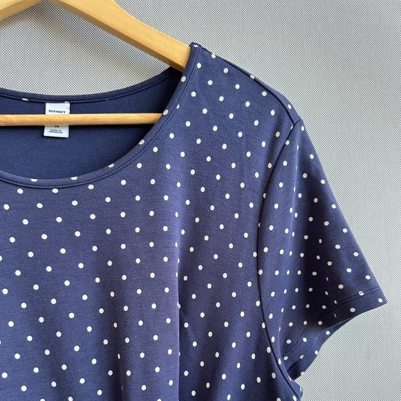 Old Navy | Blue & White Polka Dot Midi Dress - Picture 5 of 8